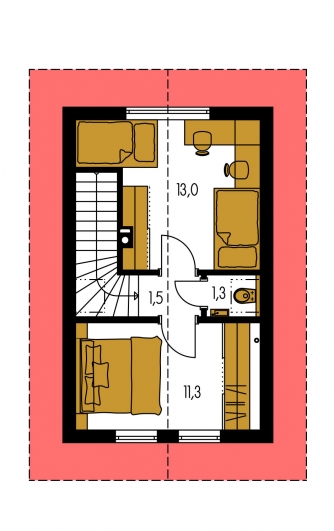 Floor plan of second floor - ZEN 5